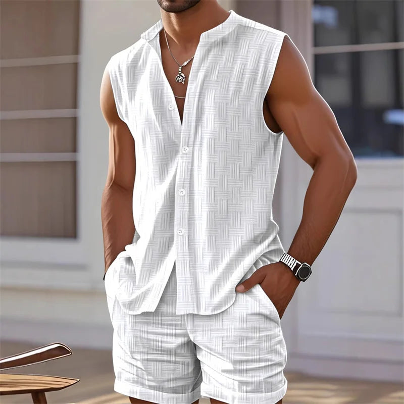 Men's Coastal Linen 2-Piece Summer Set