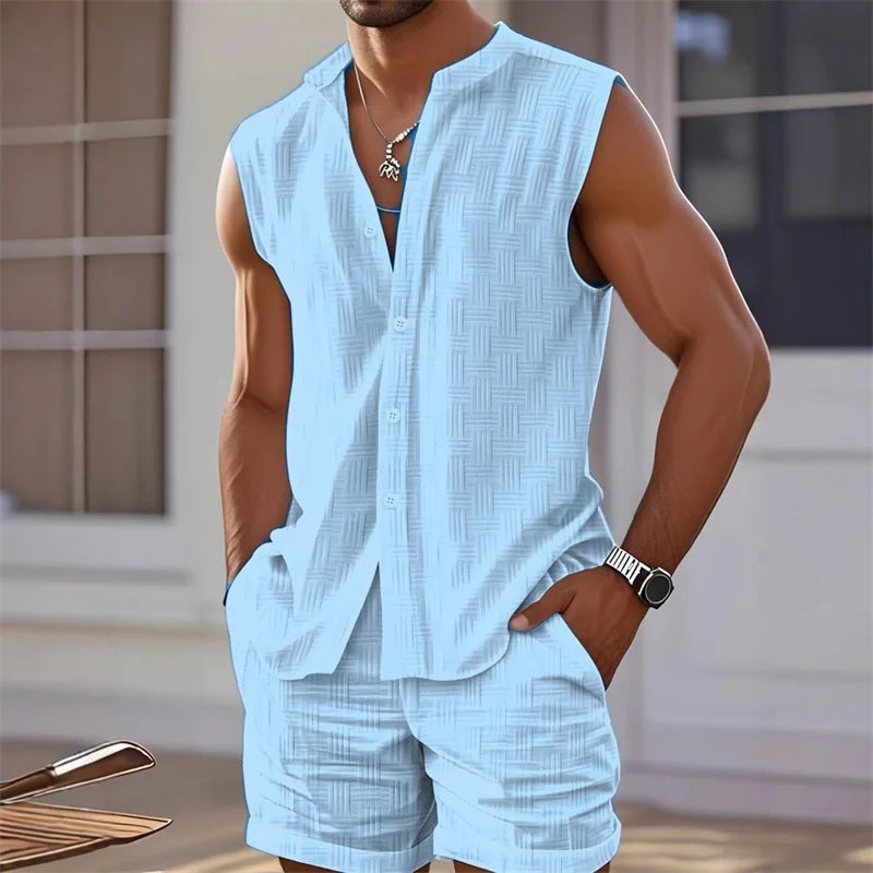 Men's Coastal Linen 2-Piece Summer Set