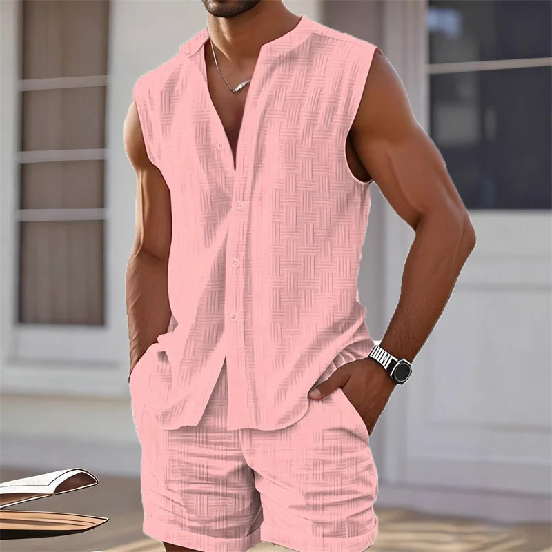 Men's Coastal Linen 2-Piece Summer Set