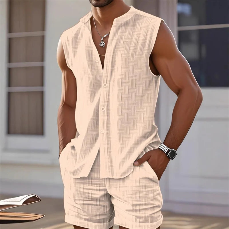 Men's Coastal Linen 2-Piece Summer Set