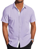 Harbor Breeze Short Sleeve Button-Up – Lilac